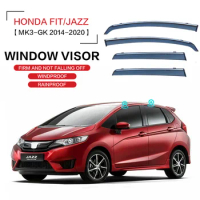 For HONDA FIT JAZZ MK3 GK 2014-2020 Accessories Window Visor Rain Or Shine Side Window Deflector Visor Shades Ventvisor Strip