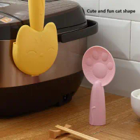 Non Stick Rice Paddle Fun And Adorable Free-Standing Rice Scooper Rice Cooker Paddles Safe Gentle For Rice Cookers Dining Table