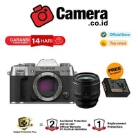 CAMERA.CO.ID - FUJIFILM X-T50 / Fuji XT50 Body Only Mirrorless Camera GARANSI RESMI Silver + PWP XF 
