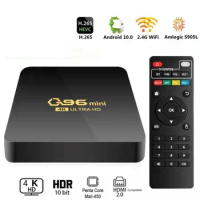 Global Q96 TV Box S 4K HDR Android TV 8.1 Ultra HD 2G 8G WIFI Google Cast Netflix IPTV Set top Box 4 Media Player