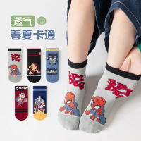 Boys' Socks Spring Summer Cartoon Hero Mesh Boat Socks Children's Socks Class A Medium Large Kids Co