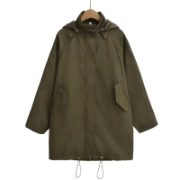Namirazka - Jaket Parka Coat Mantel Wanita Winter Musim Dingin dengan Hoodie dan Saku Depan Hijau Ar