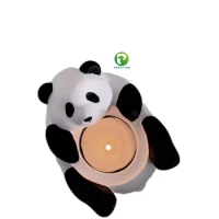 Cute Panda Handmade Gypsum Jar Soy Wax Birthday Gift Fragrance Creative Gift With Hand Gift Scented Candle