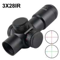 3X28 Tactical Crossbow Scope Red Green Reticle Airsoft Riflescope Outdoor Sport Hunting Optics Shooting Glock Gun Sight