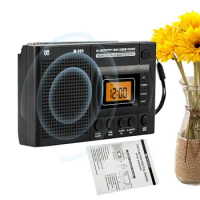 Digital AM/FM Radio Alarm Clock Radios Portable Am Fm DSP Anti-interference Chip 4-section Telescopic Antenna AM / FM Radio