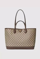 Gucci Gucci Ophidia Medium Tote Bag Beige And Ebony