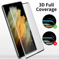 Full Cover Tempered Glass for Samsung Galaxy S23 Ultra S22 S21 S20 FE Plus Ultra Screen Protector Glass for Samsung S22 Ultra