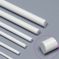 Diameter 1/2/5/10/15mm ABS Round Rod Plastic Solid Tube Pipe Length 250mm DIY Material for Model Part Accessories