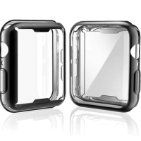 2 Pack Case for Apple Watch Series 5 / Series 4 Screen Protector 40mm 44mm iWatch Full Protective Cases TPU HD Ultra-Thin Cover