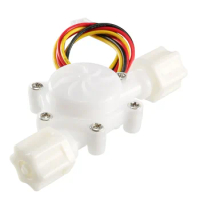 UXCELL 1PCS 1/4" Hall Effect Water Flow Sensor Switch Flow Fluid Meter DC 5V 0.15-1.5L/min or 0.3-3L/min for Water Heater