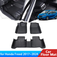 for Honda Freed 2016 2017~2024 2021 GB5 GB6 GB8 Accessories TPE Surround Protective Liner Foot Pads Carpets Non-slip Floor Mats