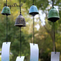MagiDeal Traditiona Japanese Furin Wind Chime Nambu Cast Iron bell Iwachu Bells Flower-shaped 16