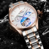 AILANG New Luxury Men's Luminous Automatic Mechanical Watch Stainless Steel Waterproof Tourbillon Watches Relogio Masculino
