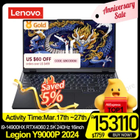 New Lenovo Legion Y9000P 2024 E-sports Gaming Laptop 14th Gen Intel Core i9-14900HX RTX4060 2.5K 240Hz 16inch Game Notebook
