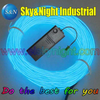 Electroluminecent Wire/Neon EL Wire 3M(1.4mm)+3V Inverter-Ice blue +Free Shipping