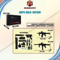 Arp9 mainan tembakan submachine black WGB Hitam