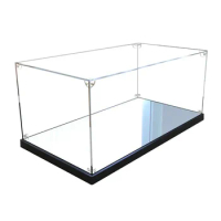 Self-Assembly Acrylic Display Case for Collectibles,Mirrored Showcase Storage Box Dustproof for Pop Figures Toys Car Organizer