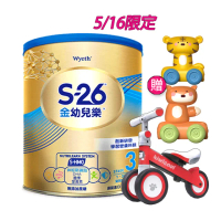 【惠氏 S-26】金幼兒樂S-HMO配方1-3歲（400gx24罐）