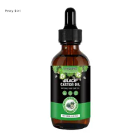 Jamaican Black Castor Oil,Organic Castor Oil Cold Pressed Glass Bottle for Body Hair Skin,Eyelashes,Hair Oil,Massage Oil D2TA