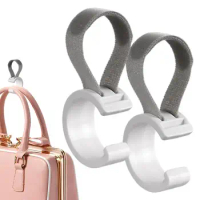 Car Seat Hanger Hook 2pcs Rack Hooks For Shelves Bike Hooks With Self-Adhesive Strapping Tape Holds Tote Bag Grocery Bags