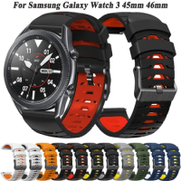 For Samsung Galaxy Watch 3 45mm Strap 22mm Silicone Sport Bracelet Watchbands Wristband For Galaxy Watch 46mm Gear S3 Frontier