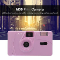 Non-Disposable Retro Vintage M35 35mm Reusable Film Camera Vintage Manual Reusable Film Camera Flash Function