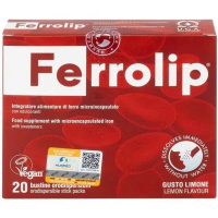 Ferrolip - Sắt Bột Ferrolip Liposome Bổ Sung Sắt Cho Mẹ Bầu Người Thiếu Máu Hộp 20 Gói Vị Chanh