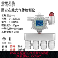【最低價 公司貨】在線式四合一氣體檢測儀固定式防爆探測器硫化氫氧氣可燃報警器