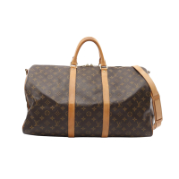 【二手名牌BRAND OFF】LOUIS VUITTON LV 路易威登 棕色 原花 帆布 Keepall 50 兩用包 行李袋 M41416
