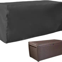 Large deck box cover waterproof heavy-duty courtyard footstool covering all weather outdoor suitable for Keter Suncast Lifetime