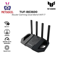 Asus TUF Gaming BE3600 Router Gaming WiFi 7 Dual Band 3600 Mbps AiMesh 2.5G WAN/LAN USB 3.2 WPA3 Qua