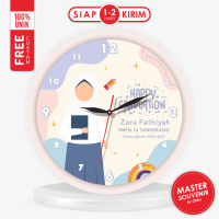 JAM MEJA CUSTOM | HADIAH PERPISAHAN SEKOLAH