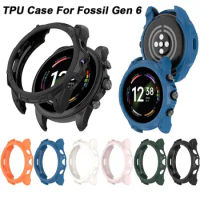 Smart Watch Shell Edge Bumper Screen Protector Case TPU Cover Protective For Fossil Gen 6 42mm/44mm