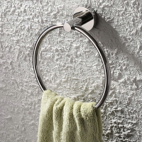 萊珍斯304不銹鋼毛巾環免打孔毛巾架衛生間毛巾桿浴室掛架掛環