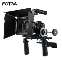 Fotga DSLR follow focus 15mm rod rail matte box handle shoulder support rig kits Cameras For Photography Accessories Fotografic