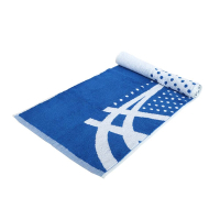 ASICS 運動抗菌毛巾-純棉 台灣製 海邊 游泳 戲水 慢跑 亞瑟士 3033B935-400 藍白