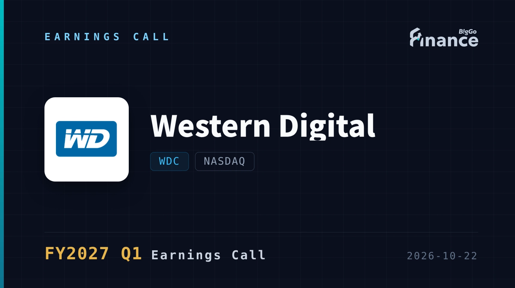 [Western Digital Q1 2027 Earnings Call] Western Digital Guides to 69% Revenue Growth in Q2 as AI Data Boom Lifts EPS 161% to $4.64