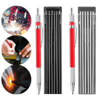 Welders Pencil with 12PCS Silver Streak Refills, Metal Marker Mechanicalhs