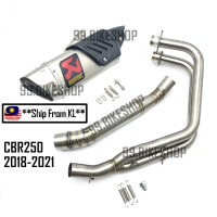 Honda CBR250RR Sistem Ekzos Depan Lengkap Set Penyambung Paip Tengah dan Peredam Bunyi Motosikal CBR