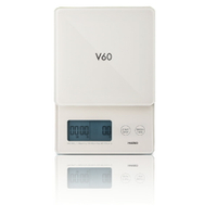 V60 琉璃白電子秤 VSTG-2000-W-TW 白色 電子秤 耐熱玻璃 官方商城