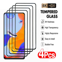 4Pcs Protective Glass For Xiaomi Redmi 12C Tempered Screen Protector Redmi Note 11 12 Pro Plus 11T 11E 11SE 12T Glass Film Cover