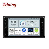 Idoing 7"Android PX6 2.5D IPS For Toyota-Universal Car Radio Multimedia Player GPS Navigation Built-in Carplay Auto No 2 DIN DVD