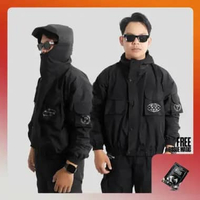 Prodigo - Jaket Gorpcore Pria Bunaken All Varian I Jaket Cagoule I Gorpcore Jacket I Jaket Hitam Uni