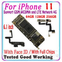 100% Unlocked Mainboard For iPhone 11 Pro Max Motherboard With Face ID 64gb 128gb 256gb Full Chips Logic Board Clean iCloud MB