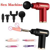 Fascial Muscle Relax Body Massage Gun Sex Machines Orgasm Thrusting Dildo Vibrator Dildo Women Masturbation Sex Toys