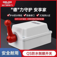 Delixi Waterproof Reverse Switch QS Series Three-phase 380V Single-phase 220V Motor Dual-use Forward