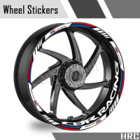 Reflective Wheel Sticker Rim Strips Tape Hub Decal Accessories For Honda HRC CBR650R cbr 600 rr CBR 600 F4 f4i CBR1000RR 250r