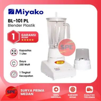BLENDER PLASTIK MIYAKO KAPASITAS 1 LITER BL-101 PL GARANSI RESMI (MEDAN)
