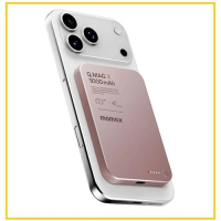 MOMAX 2合1內建伸縮充電線移動電源 Q.MAG X MAGNETIC WIRELESS POWER BANK 5000MAH GEN 2 #PINK IP116AP