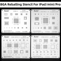 5 pcs full IC Chip SMT set BGA Reballing Stencil Kits for iPad pro iPad3-4 iPad5 mini 2-4 high quality 0.12mm laser square hole